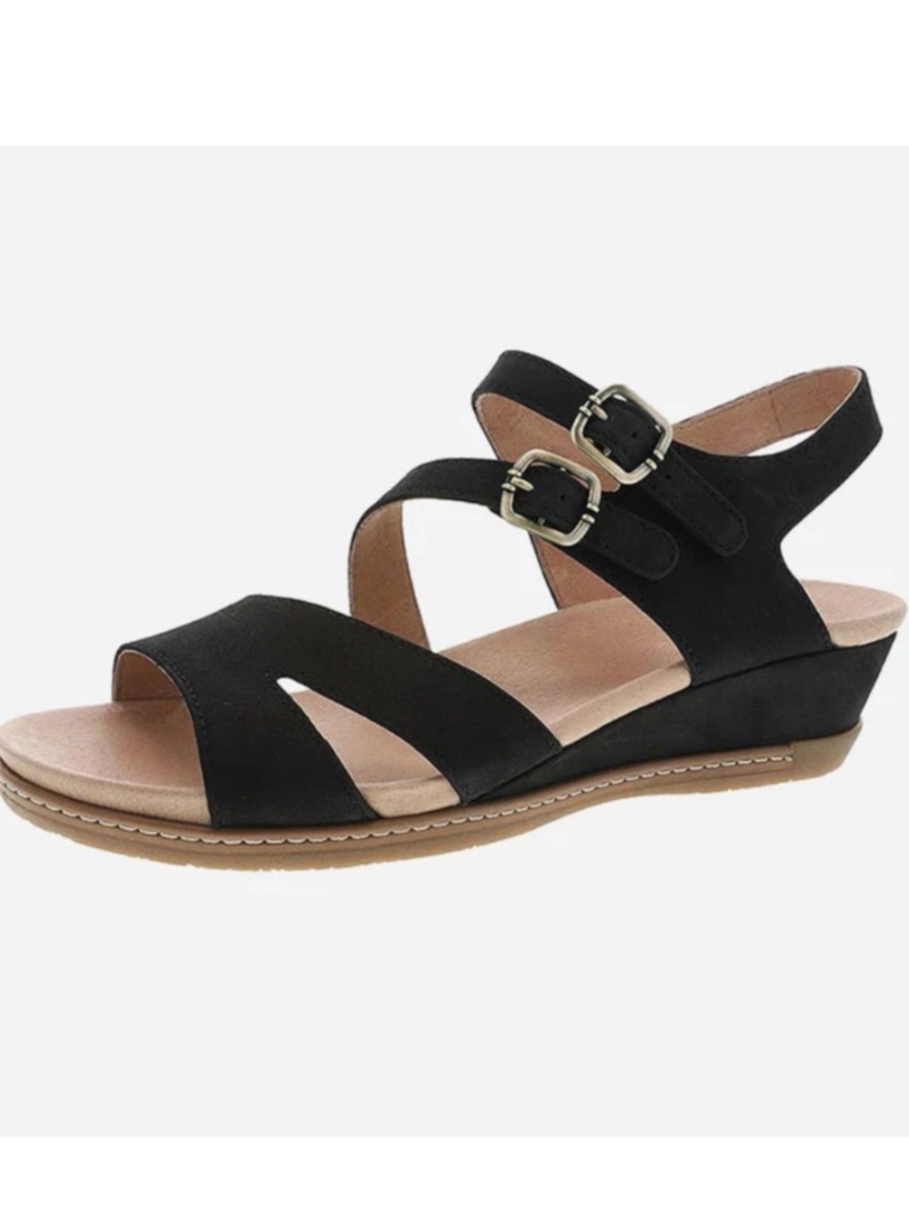 Dansko Angela Black Leather Sandals Size 40